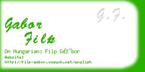 gabor filp business card